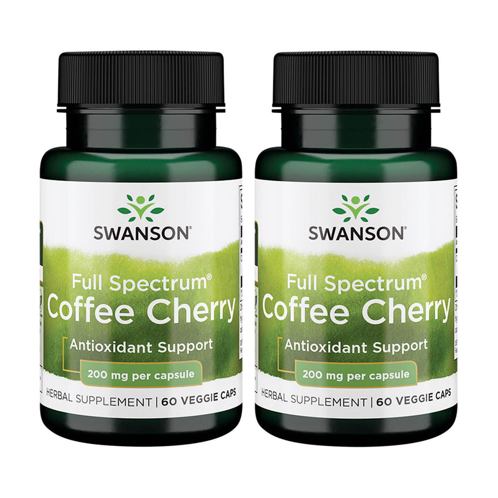 Bottle of Swanson Full-Spectrum Coffee Cherry 60 capsules