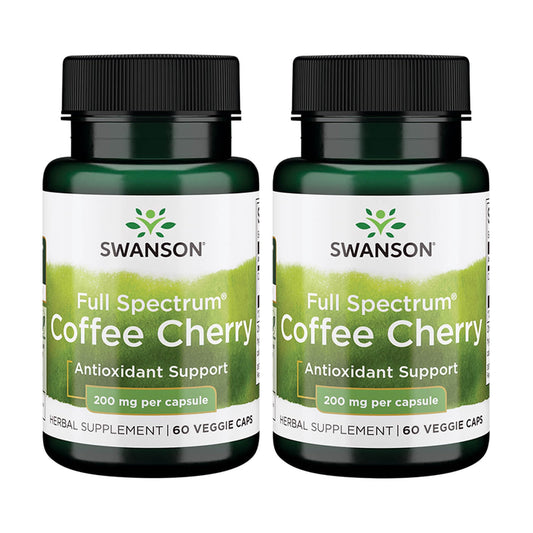 Bottle of Swanson Full-Spectrum Coffee Cherry 60 capsules