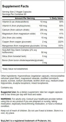 Swanson COND Bone Essentials 120 Veg Cap bottle back view with nutrition
