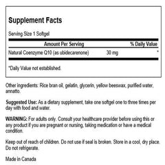 Swanson CoQ10 30 mg bottle side view