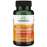 Swanson D-Limonene orange peel extract bottle label showing 60 capsules (250 mg)