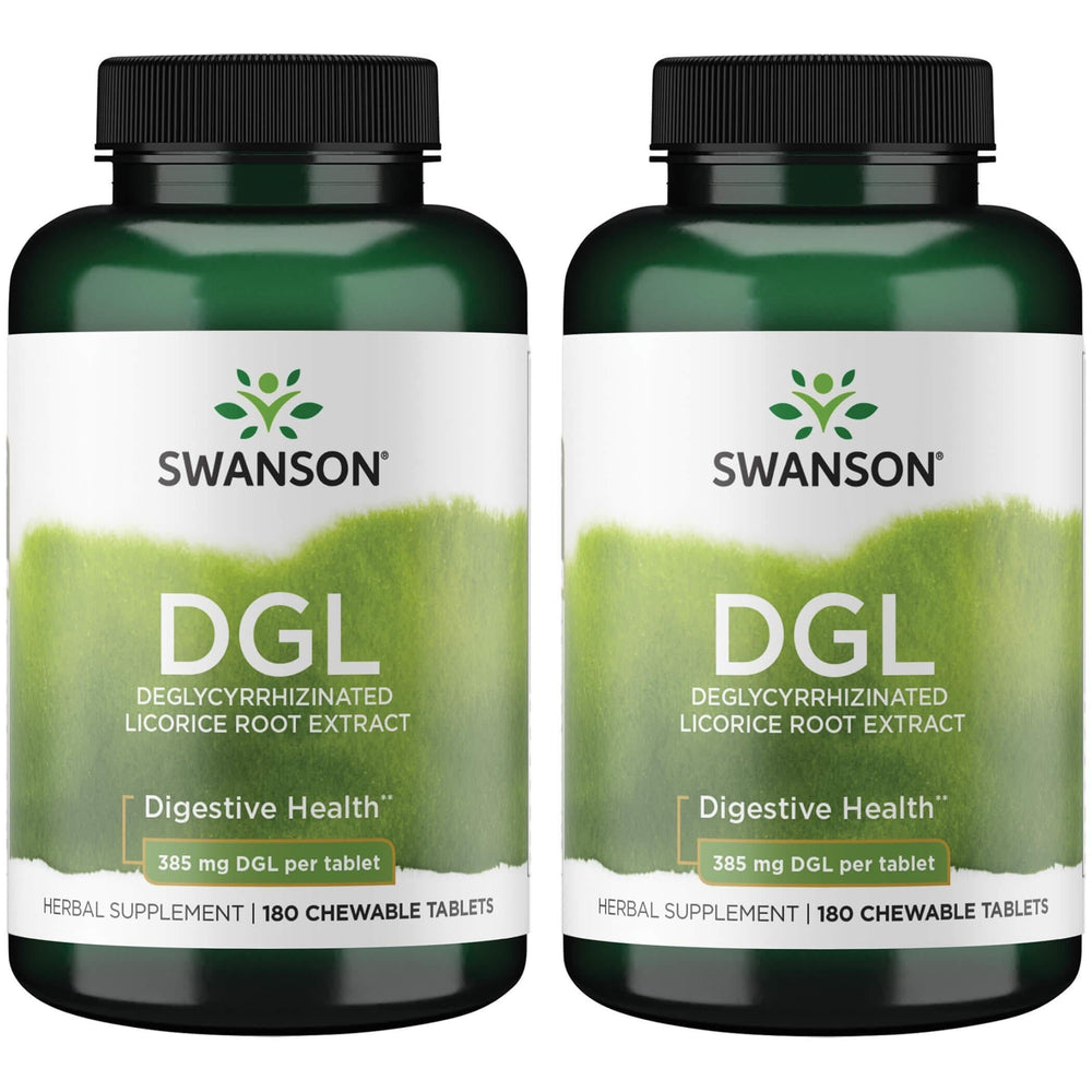 Swanson DGL Licorice chewables 385 mg, 180 count, 2-pack