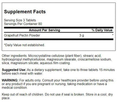 Swanson Diet Grapefruit Pectin 1000MG bottle – back label