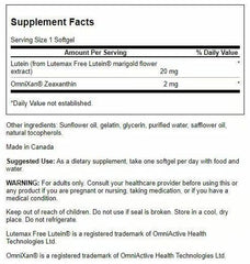 Close up of softgel capsules showing nutrient content