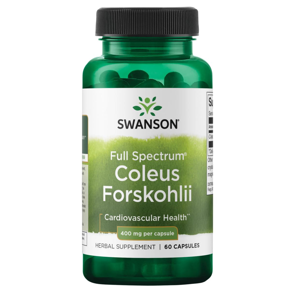 Swanson Full Spectrum Coleus Forskohlii 400 mg bottle and label