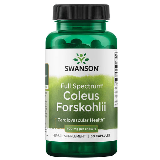 Swanson Full Spectrum Coleus Forskohlii 400 mg bottle and label