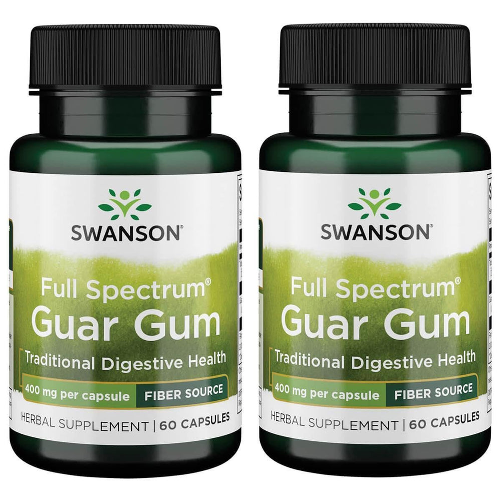 Swanson Full Spectrum Guar Gum 400 mg bottle – front view