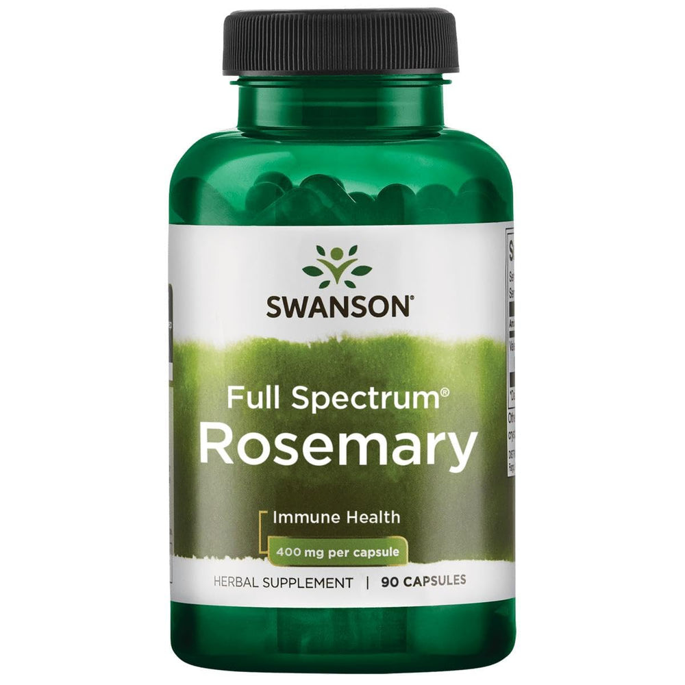 Swanson Full Spectrum Rosemary bottle on a white background