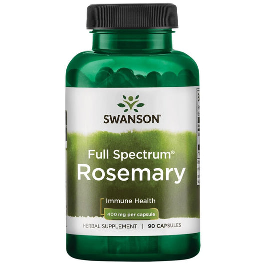 Swanson Full Spectrum Rosemary bottle on a white background