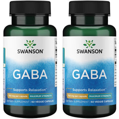 Swanson GABA 750 mg 60 vegan capsules - 2 pack