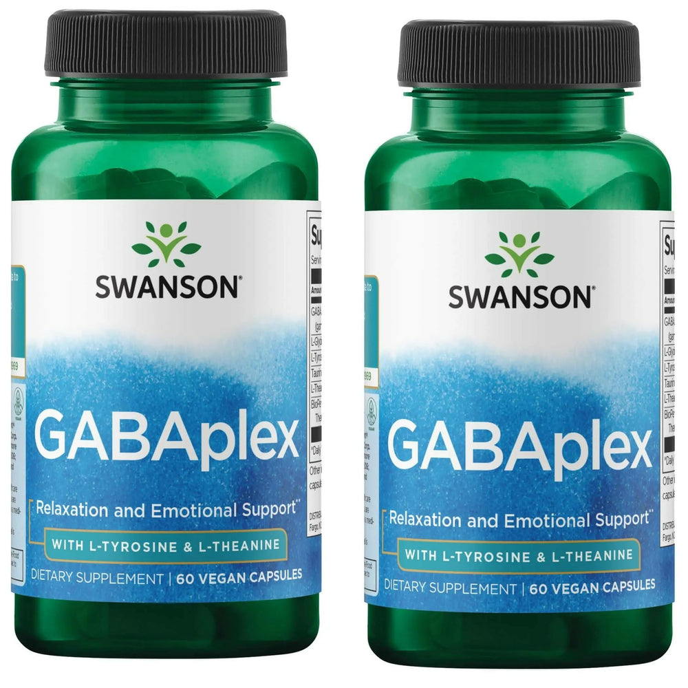 Swanson Gabaplex 60-vegetarian capsules bottle