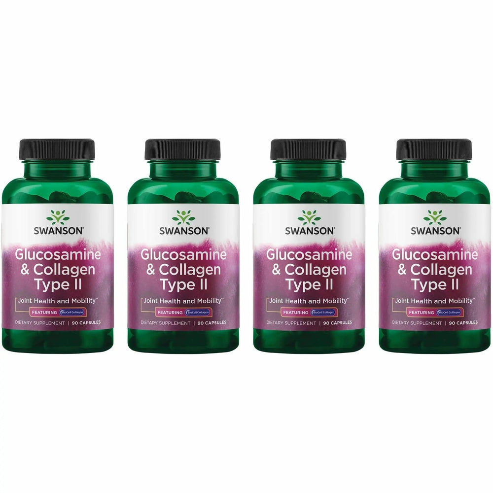 Hero image of Swanson Glucosamine & Collagen Type II with BioCell Collagen 90 Capsules 4 Pack