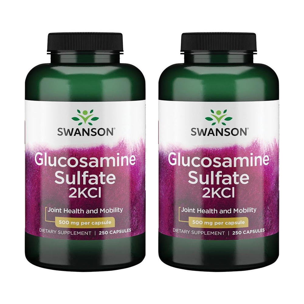 Swanson Glucosamine Sulfate 2Kcl 500 mg - 250 Capsules (2 Pack)