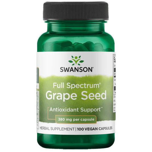 Swanson Grape Seed OPCs 380 mg bottle with 100 capsules