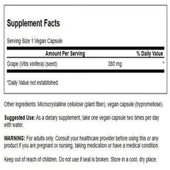 Close-up of Swanson Grape Seed OPCs capsules