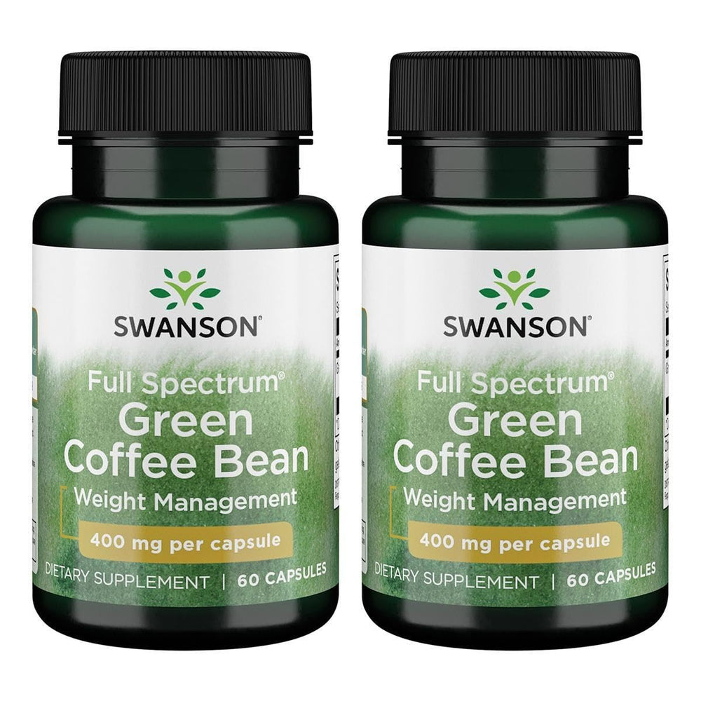 Swanson Full Spectrum Green Coffee Bean 400 mg – 60 capsules (2 pack) bottle