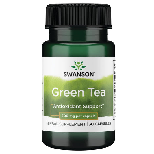 Swanson Green Tea 500 mg bottle – 30 capsules (image 1)