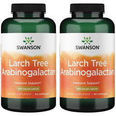 Swanson Larch Tree Arabinogalactan 500 mg 90 Caps (2 Pack) bottle front view