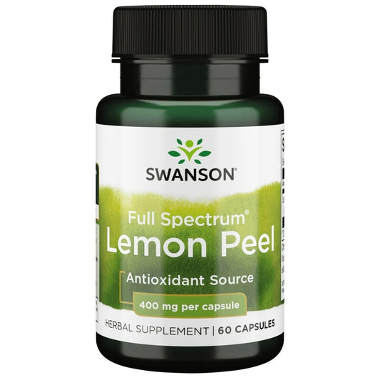 Swanson Full Spectrum Lemon Peel 400 Milligrams bottle front view