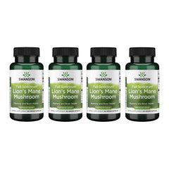 Swanson Lion's Mane capsules in bottle highlighting focus support for daily tasks