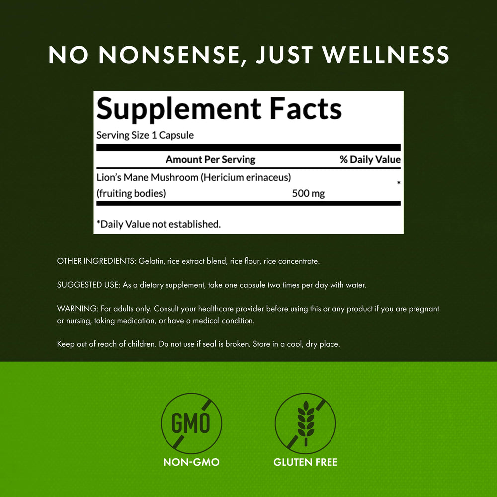 Lion's Mane capsules from Swanson Full Spectrum