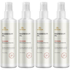 Swanson Magnesium Oil Spray Zechstein - 8 oz (237 ml) - 4 Pack
