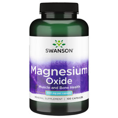 Swanson Magnesium Oxide 500 mg 100 Caps bottle