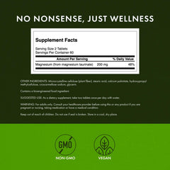 Close-up of Swanson Magnesium Taurate tablets