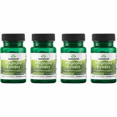 Swanson Magnolia Bark Herbal Supplement bottle label displaying 30 veggie capsules, 200 mg each