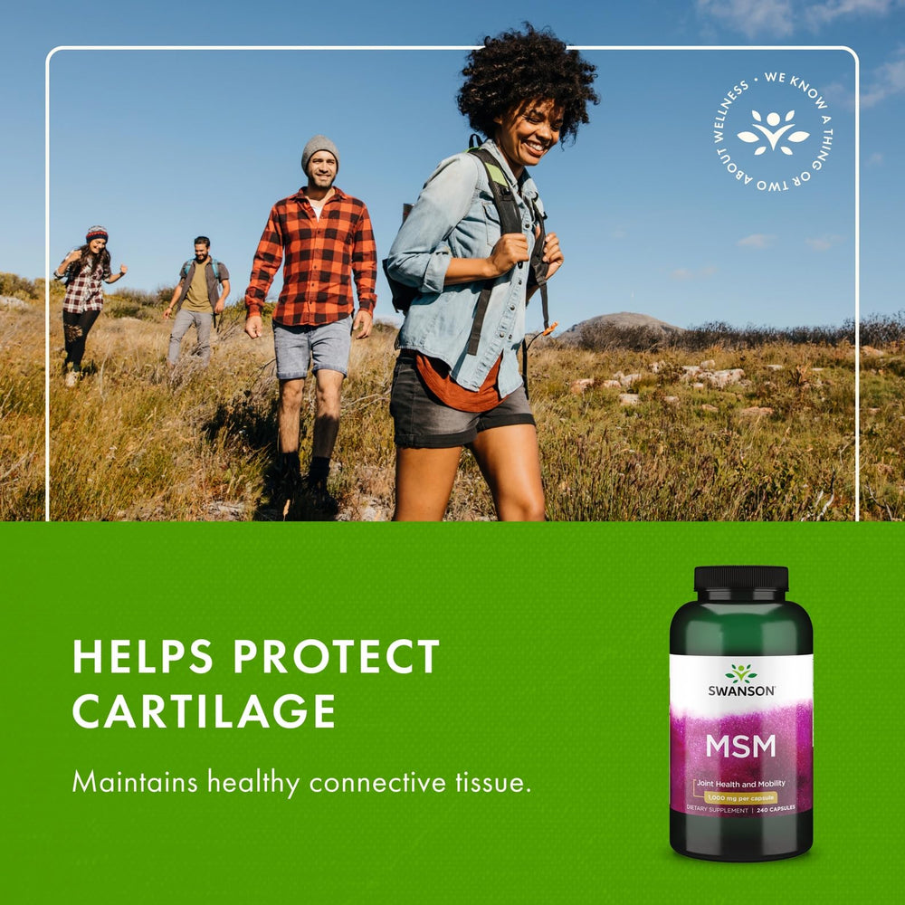 Swanson MSM supporting cartilage, collagen and hair health