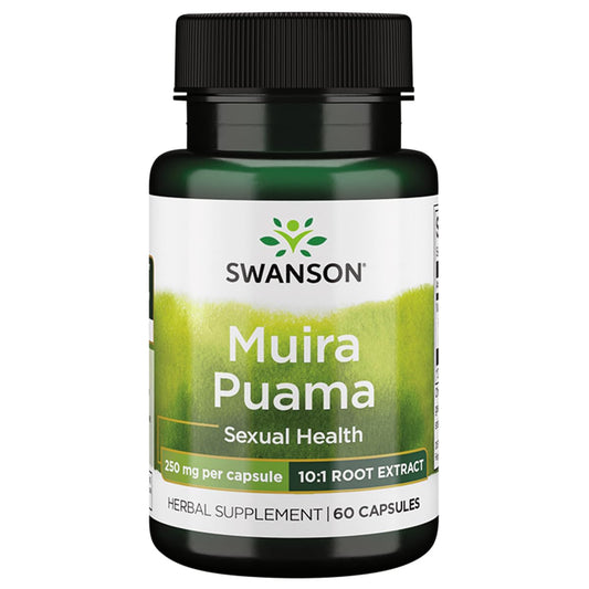 Swanson Muira Puama 10:1 250 mg bottle – 60 capsules