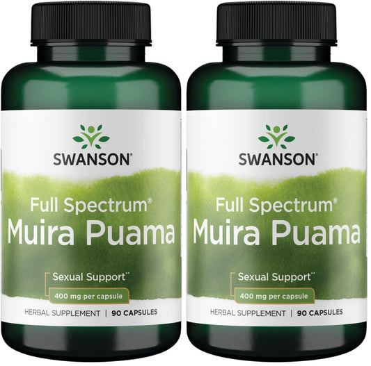 Swanson Muira Puama Root 400 mg bottle – front view