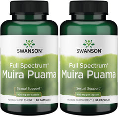 Swanson Muira Puama Root 400 mg bottle – front view