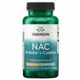 Swanson AjiPure N-Acetyl-L-Cysteine 600 mg vegan capsules bottle