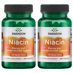 Swanson Niacin Vitamin B3 100 mg NE - 250 tablets, 2-pack