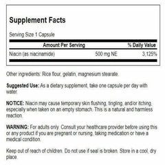 Swanson Niacinamide 500 mg bottle