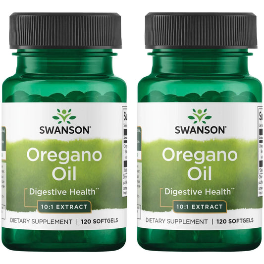 Swanson Oregano Oil 10:1 Extract 2-pack front view