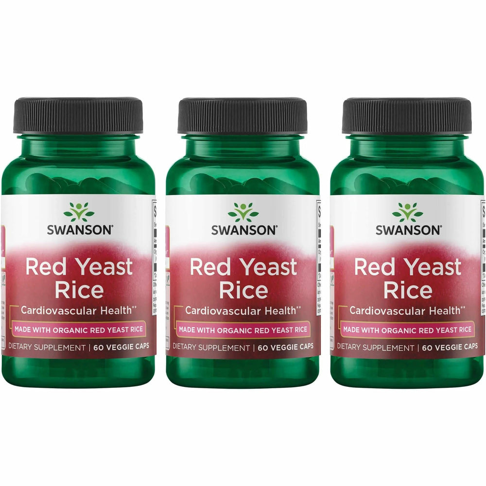 Swanson Organic Red Yeast Rice bottle and capsules