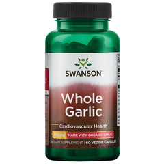 Swanson Organic Whole Garlic 700 mg - 60 Veg Capsules bottle
