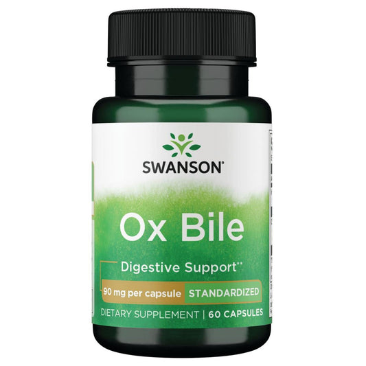 Swanson Ox Bile 90 mg bottle and label