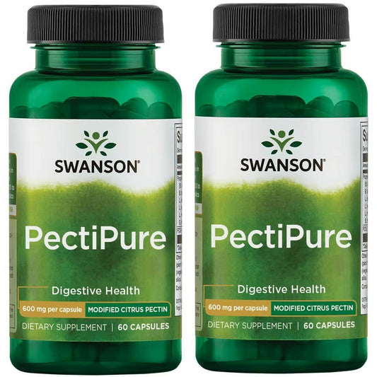 Swanson PectiPure Modified Citrus Pectin bottle label with 600 mg capsules