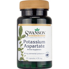Swanson Potassium Aspartate 99 mg – 60 capsules