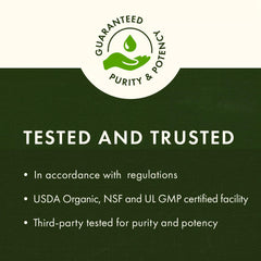 Supplement facts label close-up