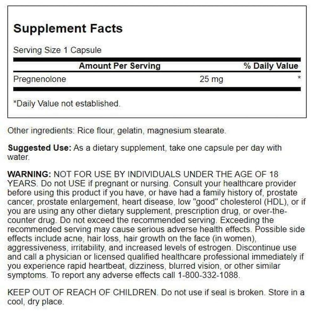 Label detail showing 25 mg per capsule