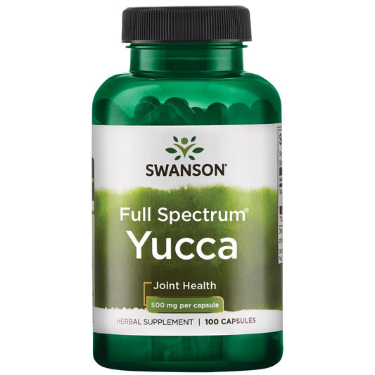 Swanson Premium Brand Yucca 500 mg bottle – front view