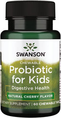 Swanson Probiotic Kids NAT Cherry 60 CHWBL bottle front view
