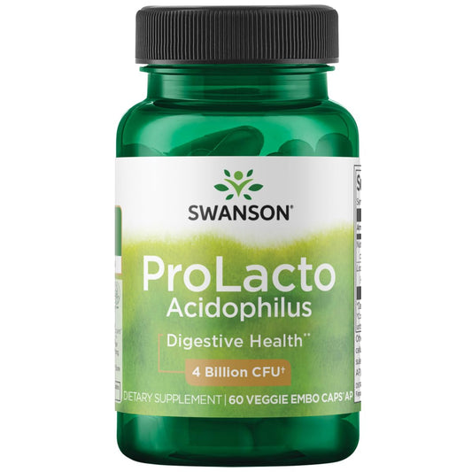 Swanson Prolacto Acidophilus probiotic bottle label
