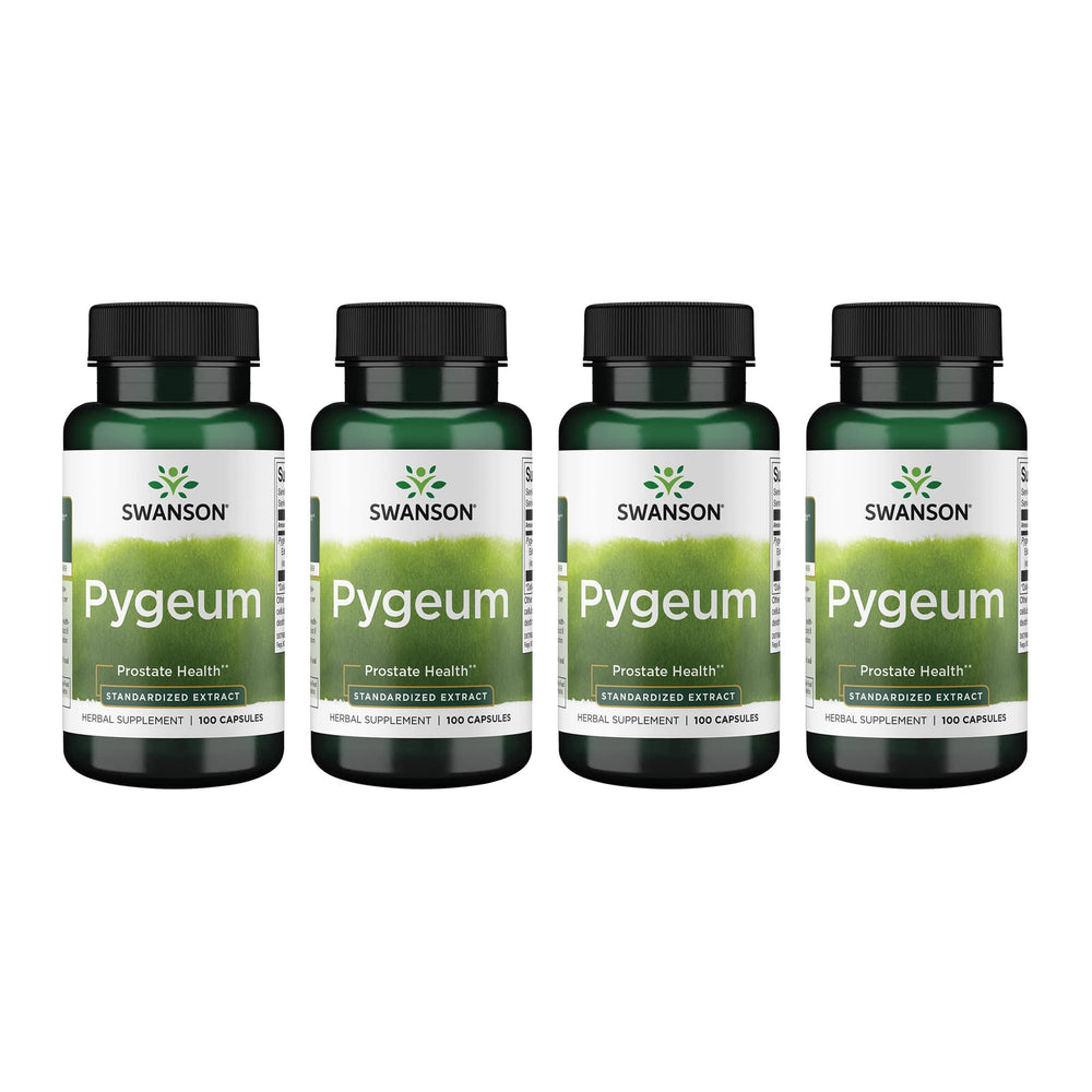 Swanson Pygeum 125 mg, 100 capsules, 4-pack bottle