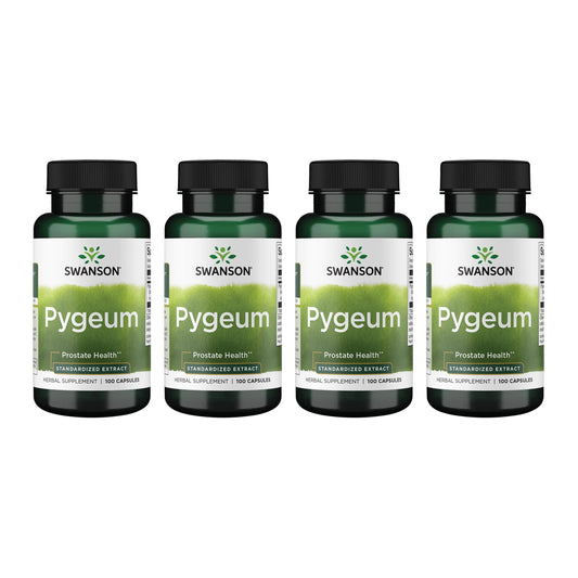 Swanson Pygeum 125 mg, 100 capsules, 4-pack bottle