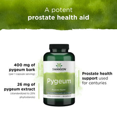 Close-up of Swanson Pygeum product label
